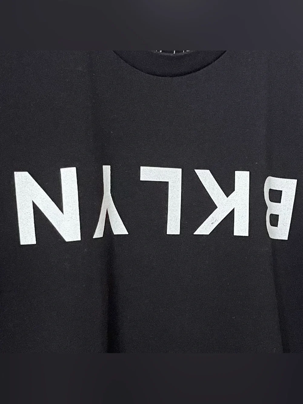 BKLYN League Men's Black T-Shirt Size S 100% Cotton Brooklyn Graphic Minimalist